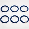 thumbnail image 1 of BlinkLLX Trash Can Bands Set of 6, Fits 13 to 32 Gallon Cans, Hongmed Elastic Rubber Bands for Kitchen/Office/Garage, Secure Garbage Bags in Place, Blue, 1 of 6