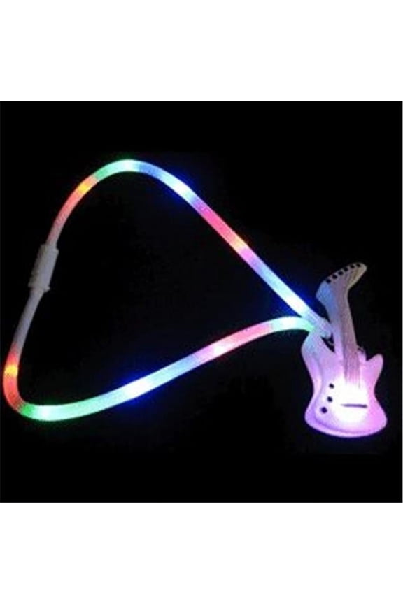 1240000 Flashing Guitar Charm Necklace with Lightup Lanyard