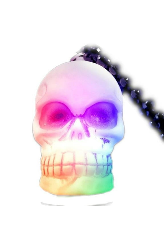 1255500 LED Soft Skeleton Skull Bead Necklace
