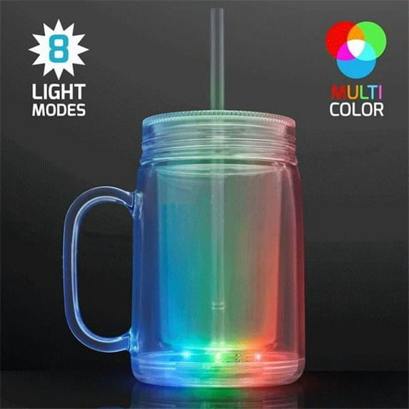 Blinkee LED Mason Jar Travel Mug