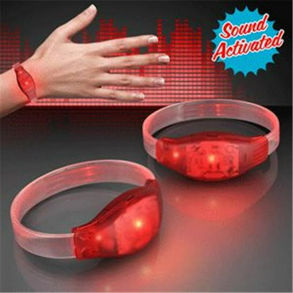 Blinkee 1561077 Sound Activated LED Bracelet, Red