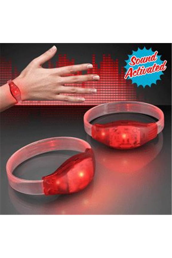 1561077 Sound Activated LED Bracelet, Red