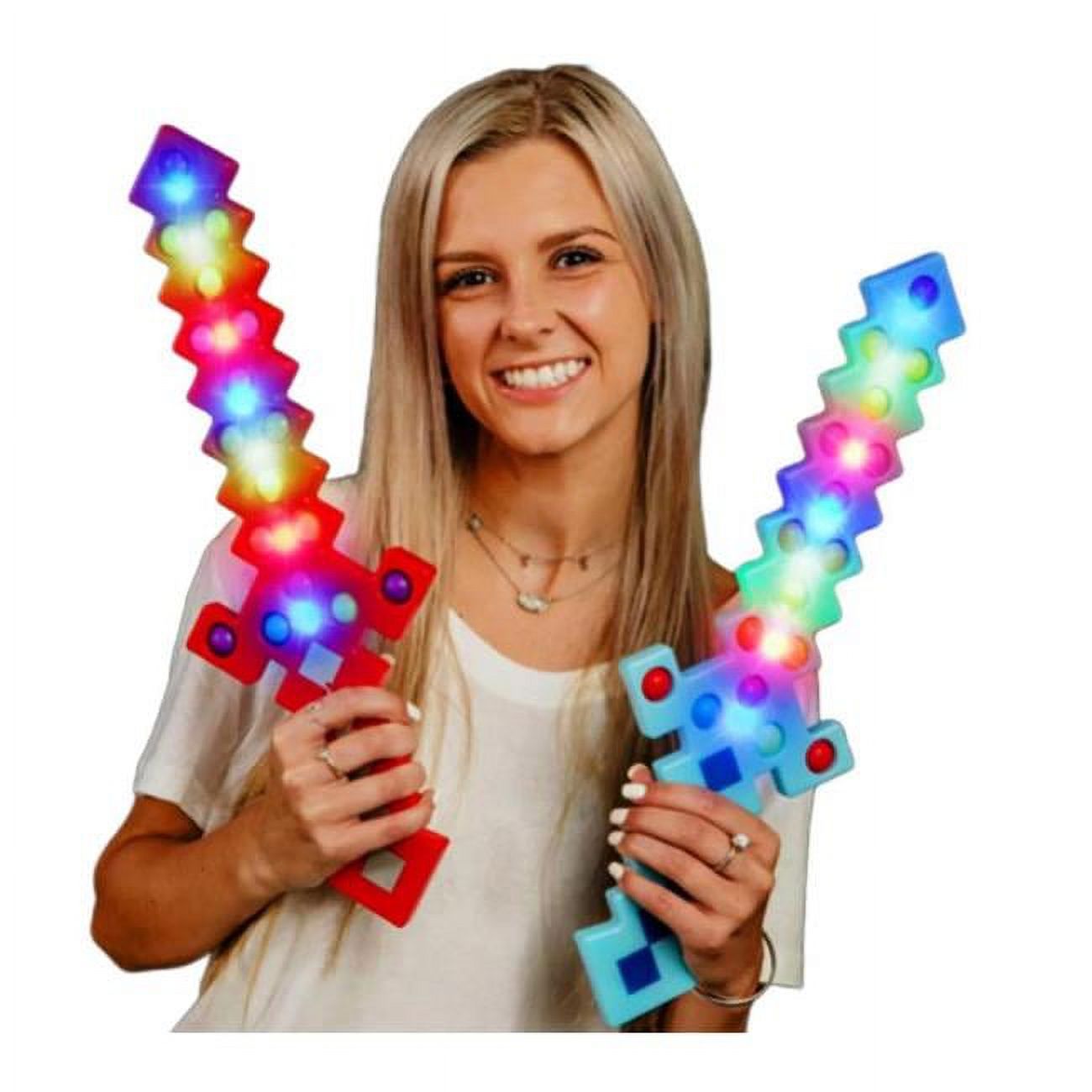 Blinkee 17FPFPS-ASST 17 in. Flashing Popping Fidget 3D Pixel Sword ...