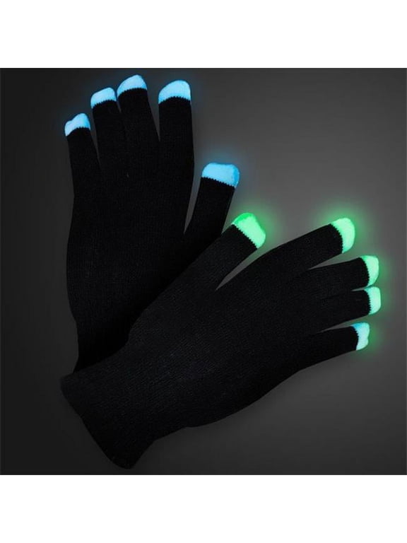 22000 Gloves Rainbow LEDs, Black
