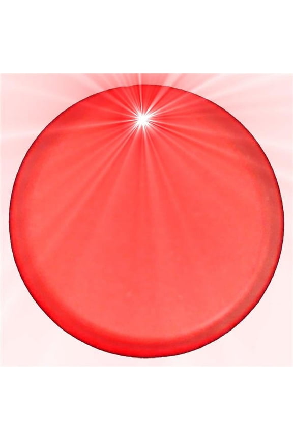 310052 Light Up Round Badge Pin, Red