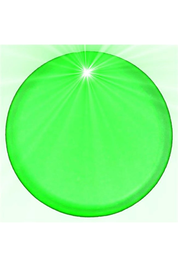 Light Up Round Badge Pin Green