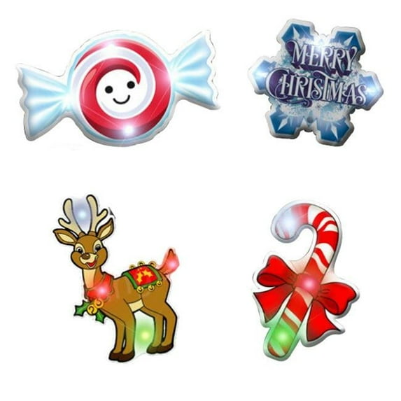 Assorted Christmas 1 Flashing Body Light Lapel Pins