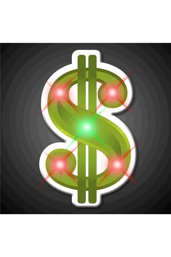 3225000 Dollar Sign Flashing Body Light Lapel Pins