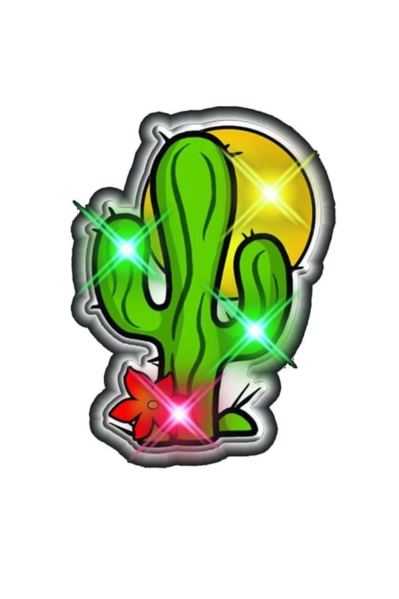 3365000 Cactus Flashing Body Light Lapel Pins