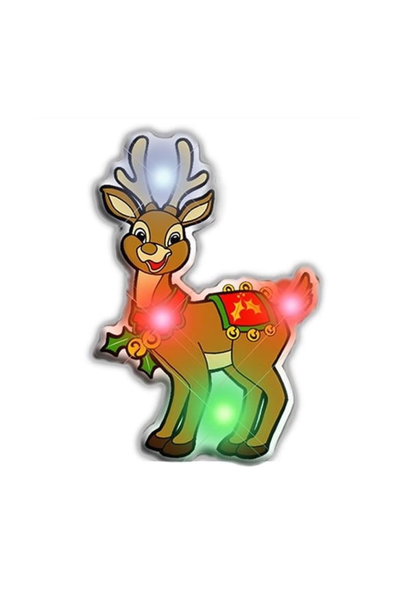 Rudolph the Reindeer Flashing Body Light Lapel Pins