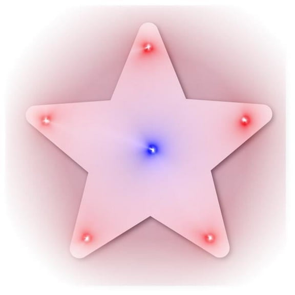 Blinkee 3525000 Turbo Star with Safety Pin Clasp Flashing Body Light Lapel Pins