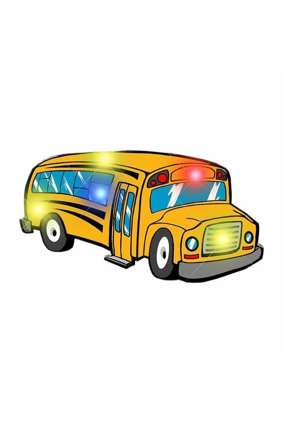 School Bus Flashing Body Light Lapel Pins
