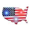 thumbnail image 1 of Blinkee 4025000 USA Shape Flag Flashing Body Light Lapel Pins, 1 of 1