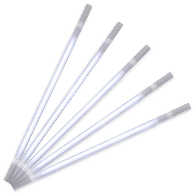 Blinkee 47 White Glow Drinking Straws - Pack of 25