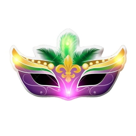 Blinkee 600000 Mardi Gras Mask Flashing Body Light Lapel Pins