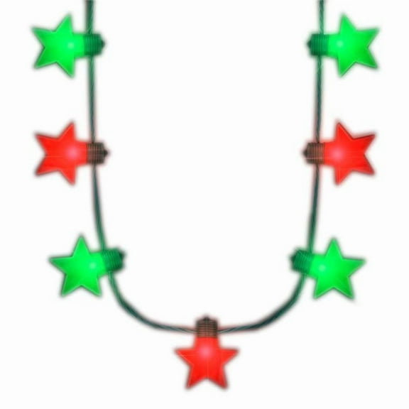 Blinkee CHRGLSLN Christmas Stars Red Green LED String Lights Necklace