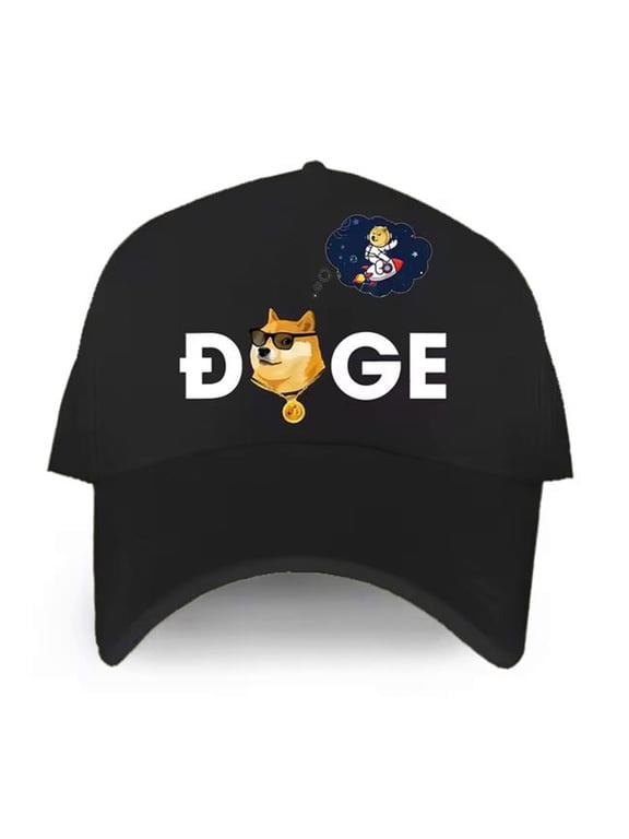 CCHTMCUC Dogecoin Doge HODL To the Moon Crypto Unisex Classic Black Baseball Cap