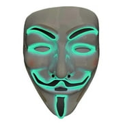 Blinkee EWVGFH-GN EL Wire Vendetta Guy Fawkes Halloween Mask, Green