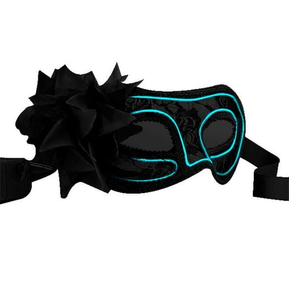 Blinkee A560 Electro Luminescent Wire Black Lace Party Mask