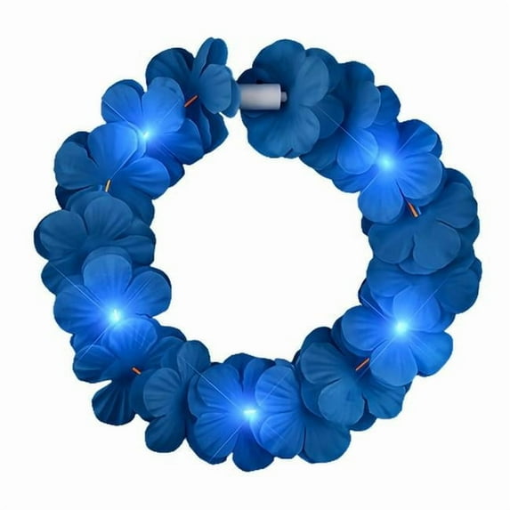 Blinkee IGTFCH-BL Island Girl Tropical Flower Crown Lei Headband, Blue