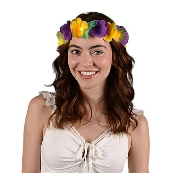 Blinkee IGTFCH-PGG Island Girl Tropical Flower Crown Lei Headband Mardi Gras