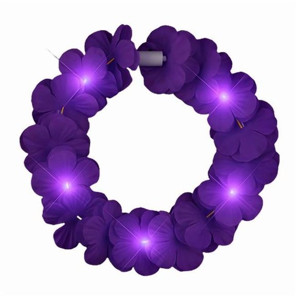 Blinkee IGTFCH-PR Island Girl Tropical Flower Crown Lei Headband, Purple