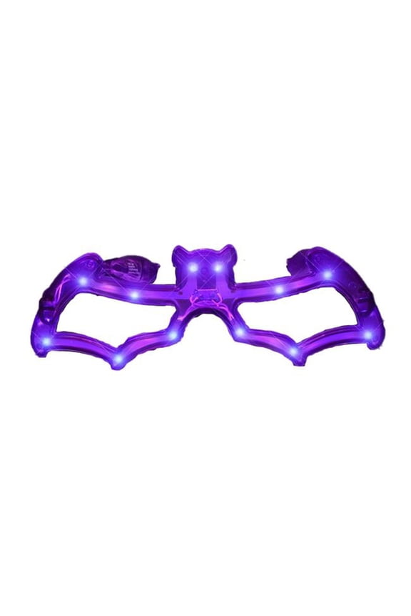 105010-PR LED Bat Shaped Sunglasses, Purple