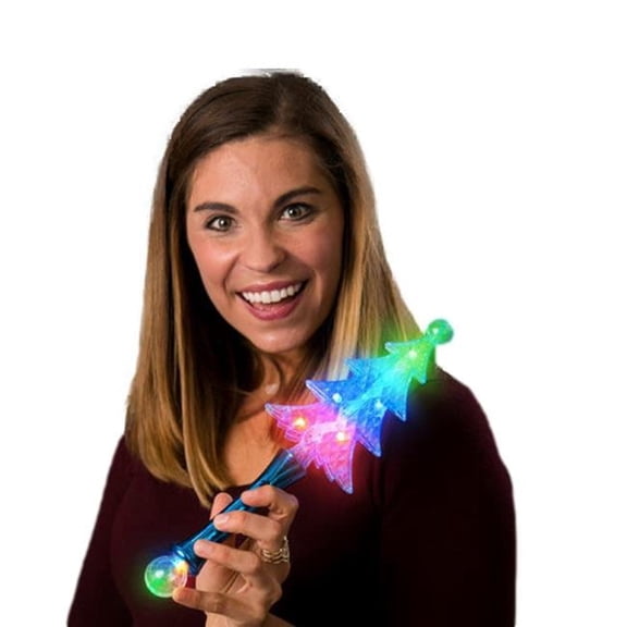 Blinkee LED Sparkling Crystal Ball Holiday Tree Wand with Blue or Pink Handle, Assorted Color