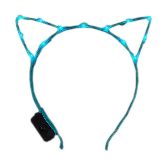 Blinkee LKCEH-AQ LED Kitty Cat Ear Headband, Aqua