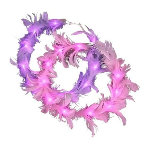 Blinkee LUFCAB-PKPR Light Up Feather Crowns, Pink & Purple