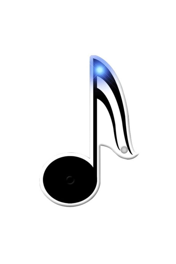 Music Note Flashing Body Light Lapel Pins