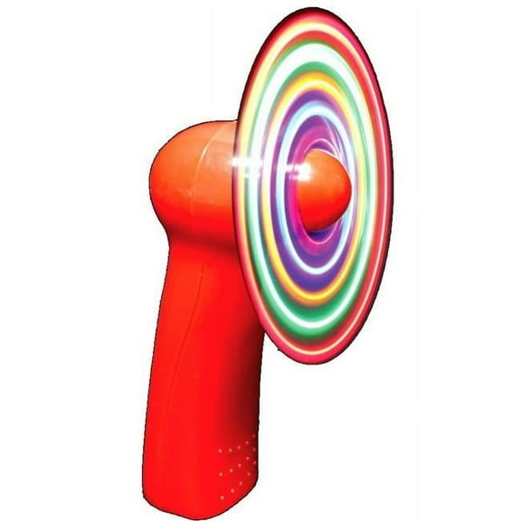 Blinkee PMFH-RD Portable Light Up Mini Cooling Fan with Red Handle Battery Operated for Hot Weather
