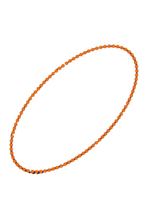 A420 Smooth Round Opaque Bead Mardi Gras Necklace, Orange - Pack of 12