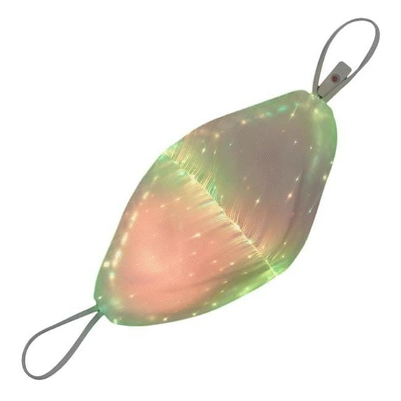 Blinkee UFOLUMFW-CUP USB Fiber Optic Light Up Multi Color Face Mask in White Cup Shaped Fabric