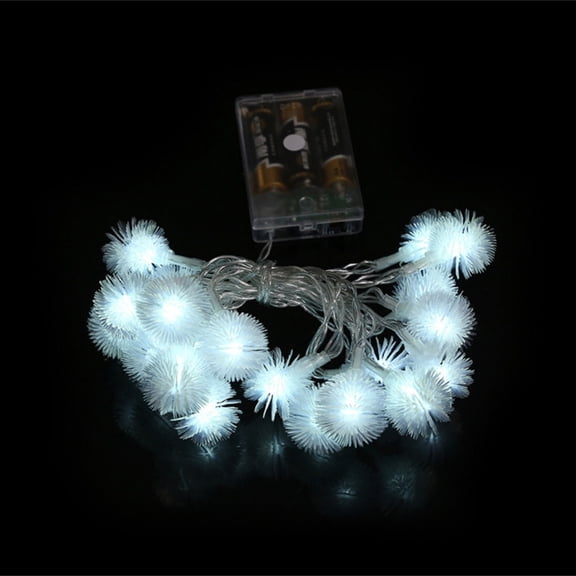 Blinking Christmas Lights 40 LED Christmas Balls Snowball Dandelions Chain Christmas Fairying Chain For Christmas Tree Doorway Garden J