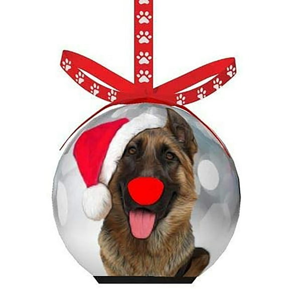 Blinking Christmas Tree Ornament- German Shepherd, German Shepherd, Size: One Size, D&D Distributing