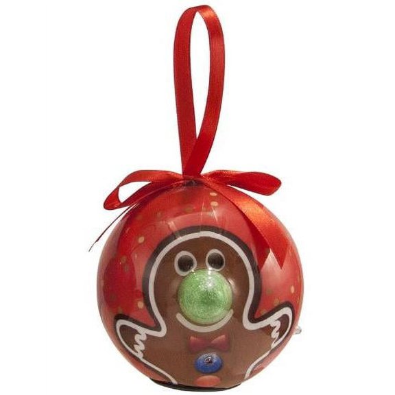 Blinking Christmas Tree Ornament- Gingerbread, Gingerbread, Size: One Size, D&D Distributing