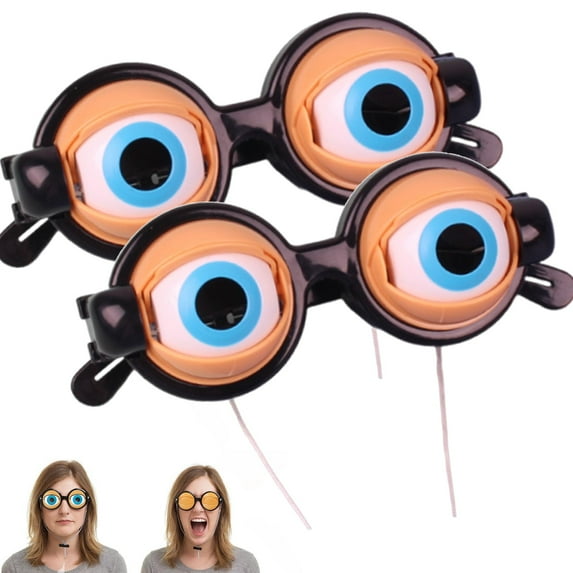 Blinking Glasses with Eyes, Funny Crazy Eyes Blinking Glasses, Novelty Shaking Eye Glassess, Gifts for Party (Classic)