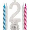thumbnail image 1 of Blinking Number 2 Cake Decoration and Candles, 5pc, 1 of 2