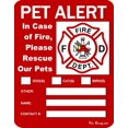 thumbnail image 1 of Blinking Red LED Pet Alert In Case of Fire, Please Rescue Our Pets Sign, 1 of 5