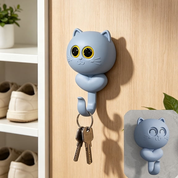 Blinking Telescopic Hook Wall Mounted Adhesive Hook Creative Storage Hanger No Drilling Kitchen Bedroom Key Towel Organizer Decorative Retractable Hook Home Wall Accessory