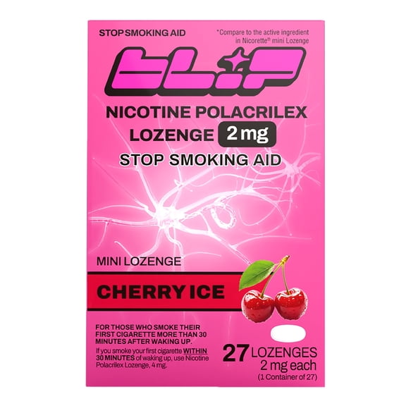 Blip Nicotine Mini Lozenge, 2 mg, Cherry Ice, 27 Count