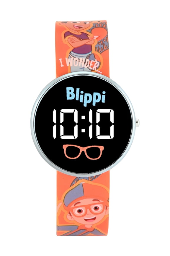 Blipi Unisex Childrens LED Watch With Round Caseand Printed Silicone Strap; BLP4017WM