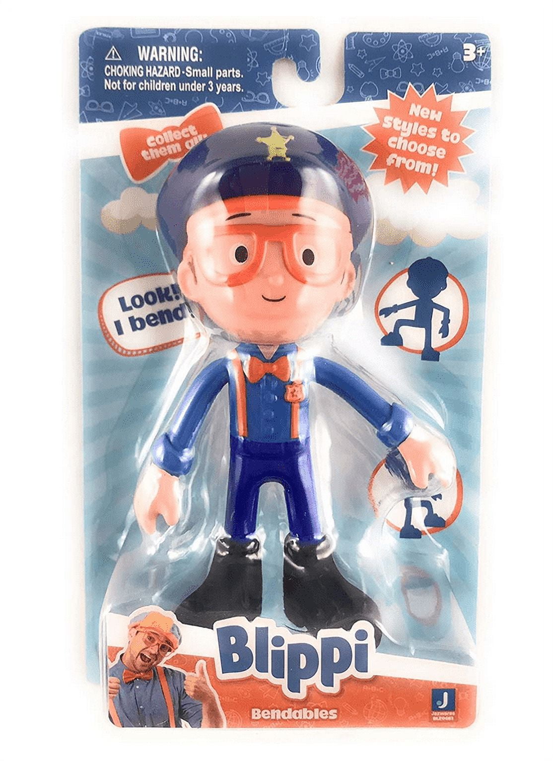 Blippi Bendable Toy Play Figure - the Police Officer