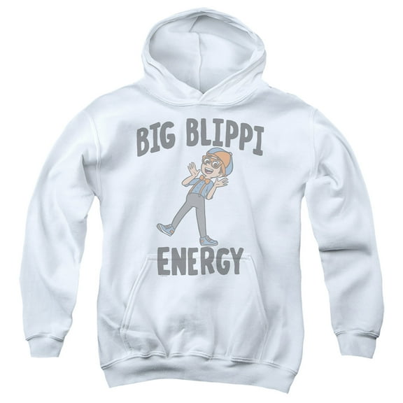 Blippi Big Blippi Energy Youth Kids Boy/Girls Pull-Over Hoodie, White, X-Large