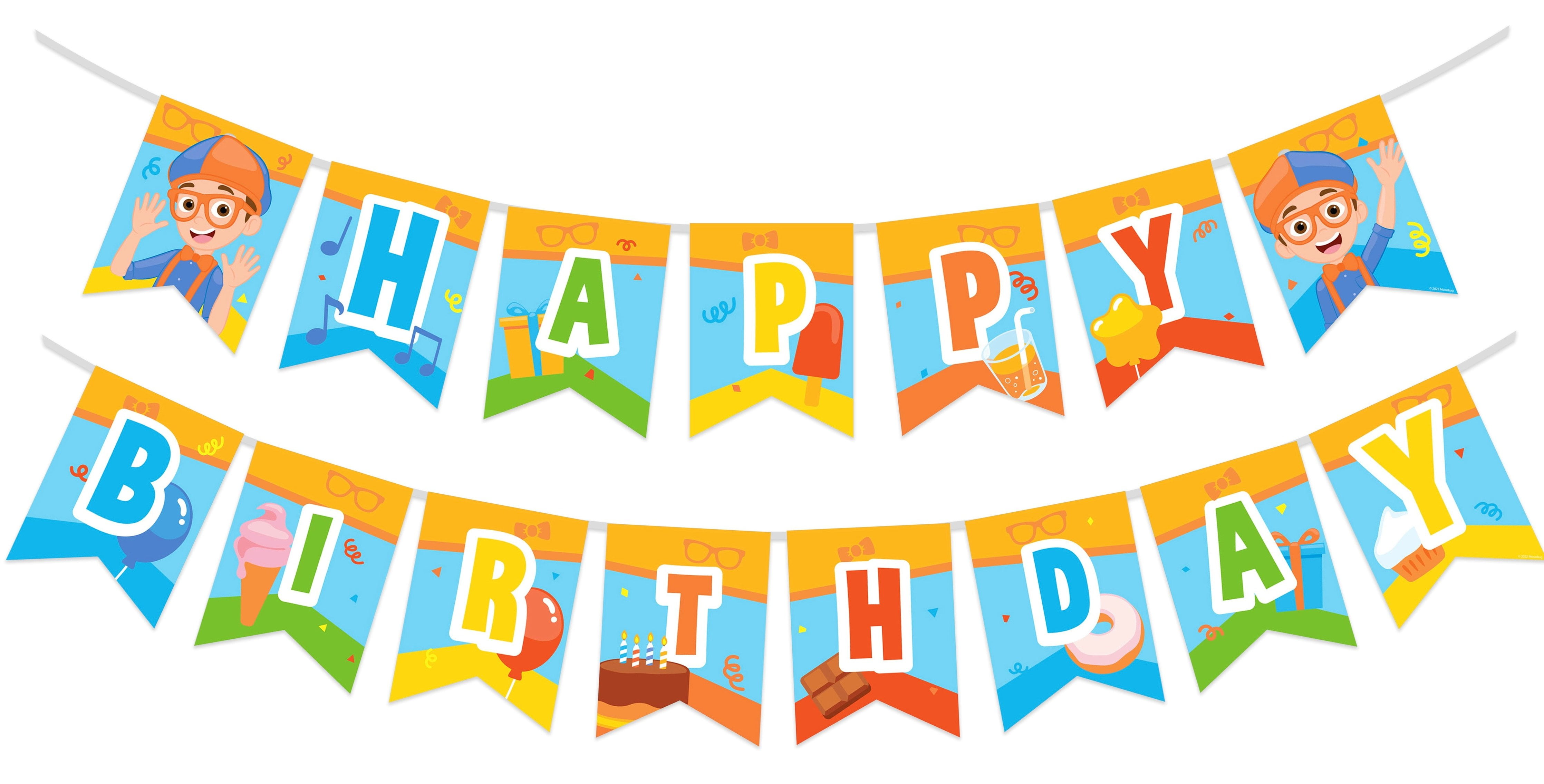 Blippi Birthday Banner - Blippi Party Supplies - Walmart.com