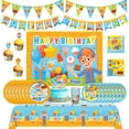 thumbnail image 1 of Blippi Birthday Party Supplies Ultimate Set for 16 Guests, 1 of 9