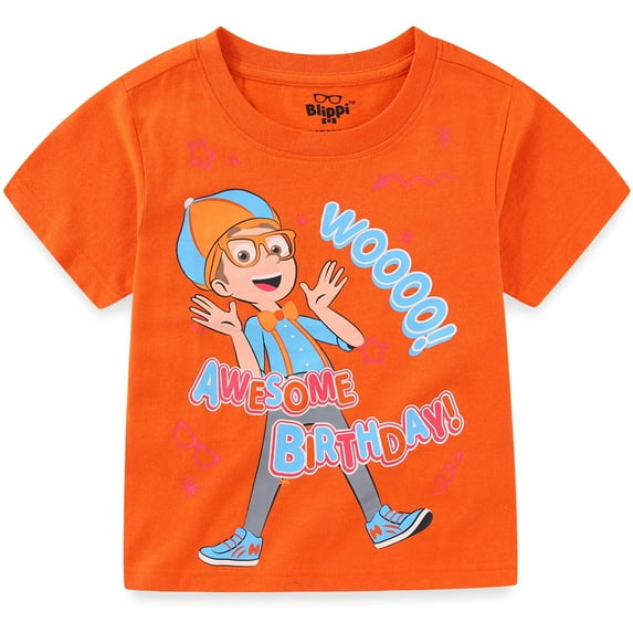 Blippi Birthday Short Sleeve T-Shirt (Boys), Sizes 2T-7