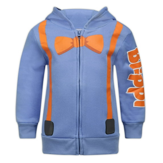 Blippi Boy's Zip-Up Fashion and Roleplay Hoodie for Toddlers