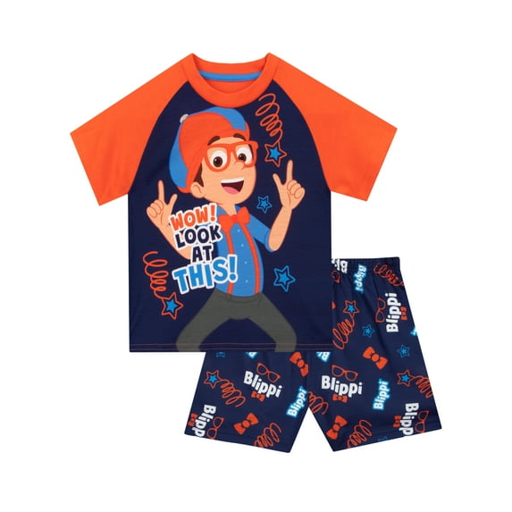 Blippi Boys Short Sleeve Pajamas Multicolor Sizes 2T-8